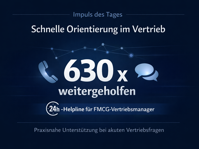 Schnelle Orientierung ist im Vertrieb oft wertvoller als lange Analyse